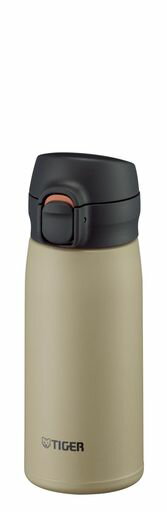 【パッキン一体型・食洗機対応】タイガー魔法瓶(TIGER)水筒350mlワンプッシュステンレスボトル保冷保温軽量飲みやすい設計洗いやすいベージュMKR-W35NCS