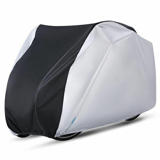 Rakuten - 自転車カバー防水厚手2台対応紫外線防止UVカット盗難防止防塵耐熱撥水加工破れにくい29インチまで対応防風バックルロックホール収納袋付きXXL