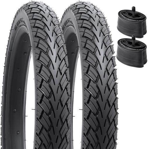 ✅【超耐久性最新デザイン折りたたみタイヤ】:最新デザイン折りたたみタイヤ振動の収束が速くなって、地面が滑らかになったような感覚があります。141.75タイヤは良質なゴム材料と高編糸で作られ、グリップ力が強く、耐摩耗性が強い。 ✅【適用範囲】:外タイヤサイズ14x1.7547-254、米式バルブ32mmの子供用自転車、ロードバイクに適用する。注意:購入前にタイヤのサイズをチェックしてください。タイヤサイズは通常外タイヤの側面に表示されます。注目:私たちのタイヤは通常の走行用途です。極限クロスカントリー、超荷重、改造車などの非通常用途は、私たちの通常のアフターサービスの範囲ではありません。このような需要がある購入者は慎重に選択して使用してください。 ✅【折り畳み可能】:自転車タイヤ141.75自転車チューブはすべて折り畳み可能で、折り畳んだ後は体積が小さく、携帯しやすく、袋の中に入れて長距離旅行の予備タイヤとすることができる。 ✅【予算節約】:自分でやると、地元の店に行ってタイヤを交換するよりも予算を節約できます。