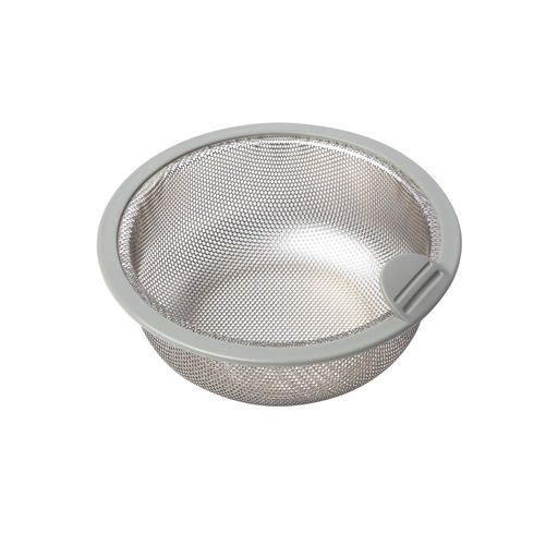 製品サイズ / 直径13.5x高さ5.8cm ※カゴ部分の深さ5cm、つまみ部分の高さ0.8cm 材質 / 枠:ポリプロピレン、カゴ部:ステンレス サビに強いステンレス製で衛生的。 たまったゴミが捨てやすい浅型ゴミカゴです。 お掃除簡単、お手入れしやすい便利なつまみ付きです。