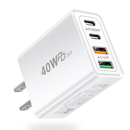 【20W PD 急速充電】長い充電待ちにサヨナラ!USB-Cポートは最大20W出力可能で、PD3.0およびQC3.0規格に対応しています。インテリジェント認識デバイスなら、iPhone16を0%からわずか30分で58%まで充電可能です。従来の充電器と比べ、最大3倍のスピードを実現しました。 【幅広い互換性】USB 充電器はほぼ全てのスマートフォンに対応。iPhone 16/15/14/13/12/11シリーズ、iPhone XS/XS Max/XR/X/8/8 Plus/7/7 Plus/6/6s/SE(2020)、Galaxy Sシリーズ・Aシリーズ、LG、Xperia、Aquos、Google Pixelなど、その他USB/USB-C接続の低電力デバイスでの使用が可能です。※ノートパソコンの充電には対応しておりません。 【マルチポート ACアタプター】タイプc 充電器 は、2つのType-Cポートと2つのUSB-Aポートを備え、スマホ、イヤホンなど複数のデバイスを同時に充電可能。待機時間ゼロで時間を節約し、作業効率を向上。デスク周りをスッキリ整理できる設計で、オフィスやご自宅の清潔な空間を維持します。