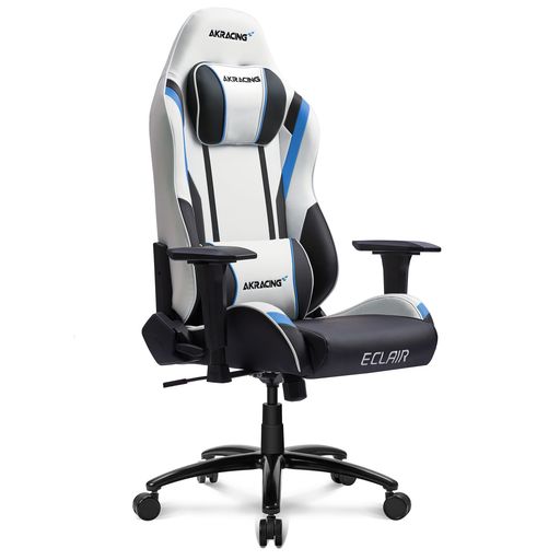 AKRacing ゲーミングチェア Eclair ブルー 高耐久PUレザーリクライニング エルゴノミクス JIS規格 5年保証