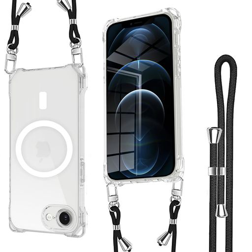 樂天商城 - iPhone17e/16eケースMagsafe対応マグネット搭載アイフォン17e/16eケースショルダーストラップ1枚付き紐付き首掛け肩がけ斜め掛け長さ調整可能iPhone17e/16eカバ-ストラップホール付き耐衝撃
