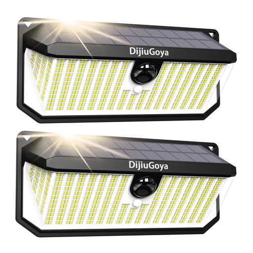 屋外での使用のみ。 💡【466個ライト&amp;4000LM高輝度】DijiuGoya屋外用モーション ライトは、466 個の LED ビーズと革新的な反射光構造設計を誇り、光の損失を最小限に抑え、より明るい照明を提供します。ランプ ビーズが少なく、片面照明のみの市場の他の製品と比較して、3 面照明を備えた当社の 466個の LED ソーラー モーション ライトは、ソーラーライトは最高は4000LMと組み合わせて、より明るい光とより広い照明範囲を提供し、裏庭、ガレージ、玄関、階段などを完全に照らします。 🍃🌞【2800mAh大容量バッテリーも環境友好、O電気代】DijiuGoyaの屋外用ソーラーセンサーライトは、🔋2800mAh大容量バッテリーを付き、普通のソーラーパネルより面積増えし、もっと良い材料を採用して、太陽光を電力に変換する際に驚異的な27%の変換効率を実現し、市場なソーラーライトより平均を7%上回ります。🧭1日充電後、夜間に10-12時間以上にわたり屋外空間を照らす省エネ設計で、電気代の削減に貢献します🍃。明るい屋外環境を維持しながら、高いコスト効率を実現します。