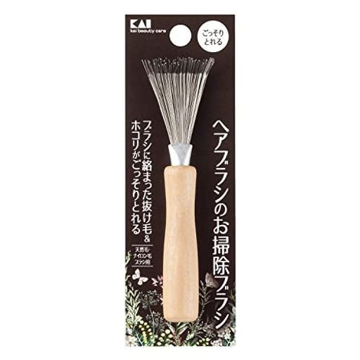 貝印(KaiCorporation)ヘアブラシのお掃除ブラシ毛取りヘアブラシクリーナーヘアリムーバー毛掃除お手入..