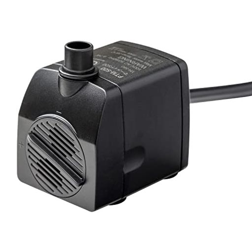 ベランダや室内で楽しめるコンパクトなポンプ。簡単に噴水や水の流れを楽しみたい方に。筧などホースにつないで水を循環できます。このポンプは内径12mmホースに対応できるホース用ジョイント付きです。オリジナルなウォーターディスプレイ作りのお使いください。※ポンプのみ。ホース、噴水用のノズルは付属していません。 サイズ:約幅5.2cmx奥行7.1cmx高さ7.6cm/コード全長:約2m/重量:約0.5kg 材質:ABS樹脂 使用環境:屋外 電圧:100V/消費電力:約9.7W