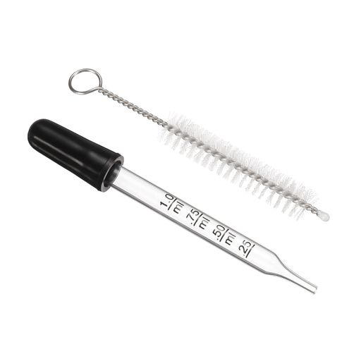 PATIKIL目盛り付きエッセンシャルオイルスポイトピペキット1セット1mlガラスストレートチップイヤース..