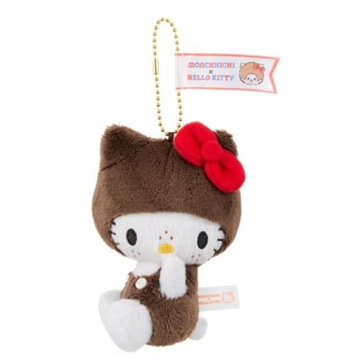 Rakuten - セキグチ(Sekiguchi)キティxモンチッチ顔でかSSキーチェーンぬいぐるみキティ205066H12xW9.5xD7.5cm