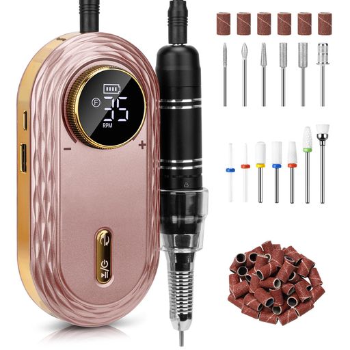 Madenia充電式電動ネイルマシンプロ用:35000RPMアップグレード版ポータブルビット付けネイルマシーンア..