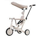 OSJ子供用三輪車5in1自転車オリジナル押し棒付き安全バー付きサンシェード付きモランディブラウン