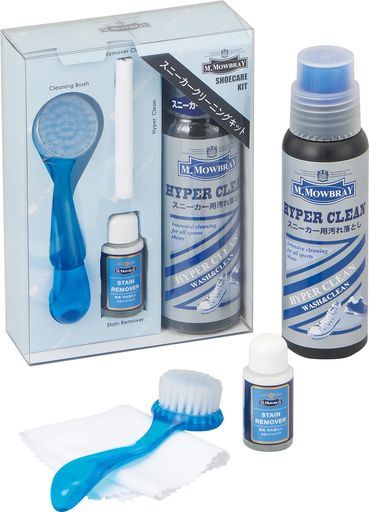 楽天クリエイトラボ[M.モゥブレィ]スニーカー洗濯丸洗い靴洗いセットお手入れセット説明書付きお得な4点セット【ハイパークリーン・汚れ落しステインリムーバー・クリーニングブラシ・クロス】うわばき…