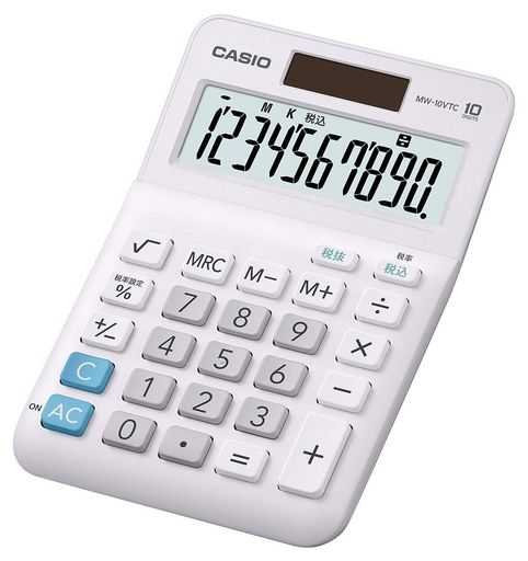 カシオスタンダード電卓ミニジャストタイプ10桁MW-10VTC-N