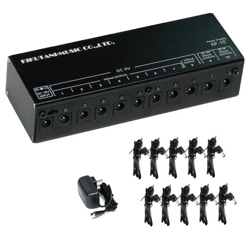 【シンプルデザイン】筐体は黒をベースにした極力シンプルなデザインで、主役であるエフェクターを視覚的に引き立てます。 【多機能アウトプット】計10個のアウトプットを装備(9V100mAx7、9V500mAx1、12V100mAx1、18V100mAx1)し、対応ケーブルも付属。様々なエフェクターに対応可能です。 【便利なLEDライト】各チャンネルにON/OFF可能なLEDライトを搭載。暗いステージでも視認性抜群です。 【ショートサーキットプロテクション】ショートサーキットプロテクション機能を搭載し、安全性を確保。 【シンプル機能】必要最低限の機能のみを搭載し、操作が簡単で直感的です。 ※本機の各チャンネルはアイソレートされていません。予めご了承ください。