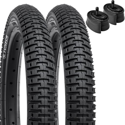 ✅【適用範囲】:外タイヤサイズ18x2.125(Etrto57-355)、米式バルブ32mmの子供用自転車、折りたたみ自転車に適用されます。タイヤ空気圧:40PSI。チューブのエアインテークはオートバイや自動車と同じ仕様です簡単にエアーを入れることができ楽でした。車で使っている空気圧計がそのまま使えるようになり、空気圧の管理がとても簡単になりました。注意:購入前にタイヤサイズをチェックしてください。タイヤサイズは通常外タイヤ側面に表示されます。注目:私たちのタイヤは通常の走行用途です。極限クロスカントリー、超荷重、改造車などの非通常用途は、私たちの通常のアフターサービスの範囲ではありません。このような需要がある購入者は慎重に選択して使用してください。 ✅【超耐久性最新デザイン折りたたみタイヤ】:最新デザイン折りたたみタイヤ振動の収束が速くなって、地面が滑らかになったような感覚があります。182.125タイヤは良質なゴム材料と高編糸で作られ、グリップ力が強く、耐摩耗性が強い。