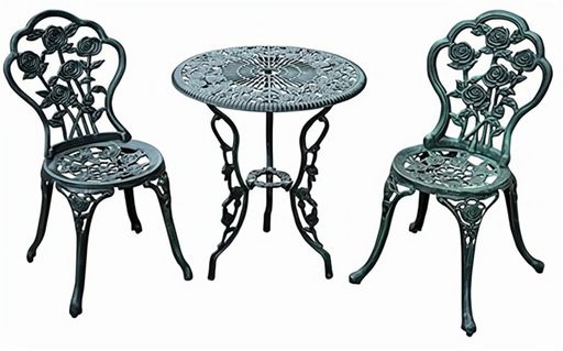 リビングアウト(LivingOut)ローズアルミガーデンテーブル&チェア3点セットイングリッシュガーデンカフ..