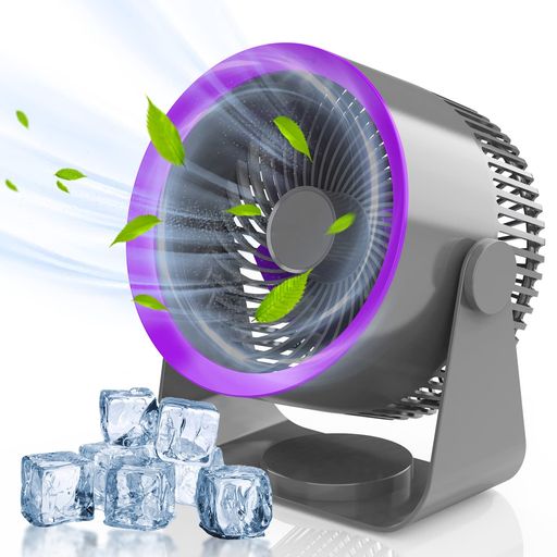 卓上扇風機静音小型【2025最新&6000mAhバッテリー内蔵&4枚大面積羽根】USB扇風機dcモーター3段階風量調..