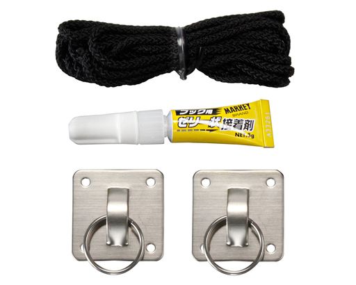 ノムラテックすだれ掛け・よしず掛け接着式ピタット取付金具万能型シルバーN-1232