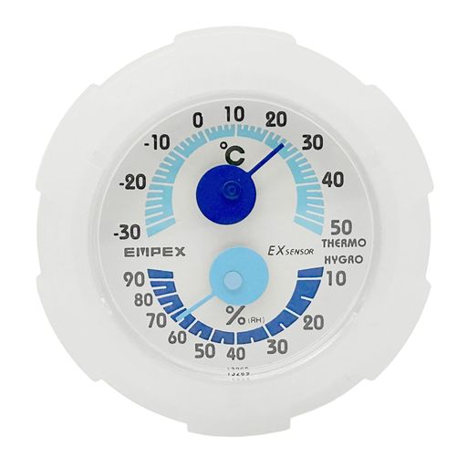 温湿度計シュクレ・ミニ電池不要高精度日本製センサマグネット&粘着テープ付き温度計湿度計小さい小型..