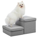ドッグステップ犬ペット用階段2段奥行大幅に広く改善ペットステップ耐荷重30KG折り畳収納ヘルニア小型 ...