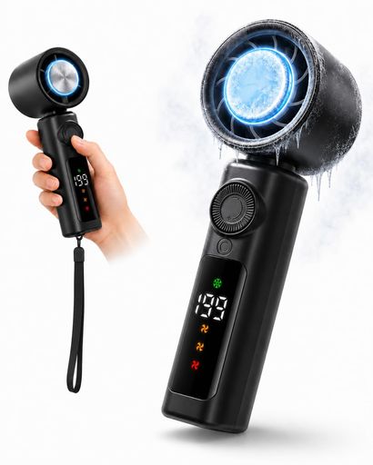 【冷却プレート搭載・暑い時にすばやくクールダウン】冷却プレートを搭載したハンディファンです。パワフルな送風に加え、冷却プレートを首元や頬などに当てることで、暑さを感じた時にひんやりとした冷感を得られます。通勤・通学、満員電車、屋外作業、スポーツ観戦、花火大会、旅行など、汗ばむ季節の暑さ対策に活躍する携帯扇風機です。 【199段階風量調節・微風からパワフル送風まで対応】風量は1〜199段階まで細かく調節でき、使用場所や気温に合わせて好みの強さを選べます。室内ではやさしい微風、屋外ではパワフルな送風など、シーンに応じて柔軟に切り替え可能。通勤、屋外作業、アウトドア、スポーツ観戦など、さまざまな場面で顔まわりに心地よい風を届けます。 【4000mAh大容量バッテリー・最長24時間使用】4000mAhの大容量バッテリーを内蔵し、最長約24時間の連続使用に対応したUSB充電式扇風機です。通勤や買い物などの日常使いはもちろん、旅行、キャンプ、イベントなど長時間の外出にも便利。LEDデジタル表示により、電池残量と風量をひと目で確認でき、充電のタイミングも分かりやすい設計です。