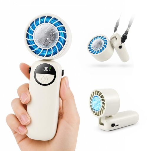 【ペルチェ式冷却プレート搭載】最大マイナス21°Cまで冷却。強風と組み合わせることで、肌に当ててピンポイントに「冷たさ」と「涼しさ」を両立。冷蔵庫やワインセラーと同じ冷却機構を採用し、瞬間的に体をクールダウンします。 【超軽量・持ち運びやすさ】重さわずか186g、手のひらサイズ。ポケットやバッグに入れてもかさばらず、長時間使っても疲れにくい。航空技術を応用した高密度ファン設計(5枚ブレード+特殊渦巻き角度)により、風量密度は従来比200%を実現。 【長時間駆動&amp;急速充電・LED表示】最新ブラシレスモーターで消費電力を最大30%削減。弱風なら連続20時間稼働。約2時間でフル充電できるUSB Type-C急速充電に対応。風量とバッテリー残量を液晶画面で確認可能。 【4WAY&amp;90°角度調節】ネックストラップ(ハンズフリーで首掛け使用)、2カラビナ(バッグやフックに吊るせる)、3最大90°折りたたみ(卓上扇風機としても)、4手持ち時の冷却プレート直接クールダウン。シーンに合わせて自在に変えられます。 【無段階100段階風量調節】1~199まで細かく設定でき、微風から強風まで自由自在。