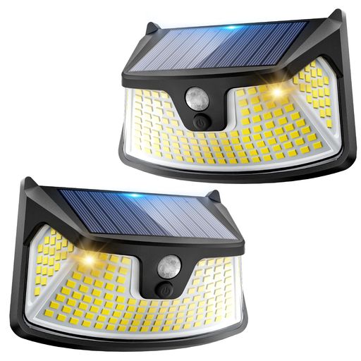 TuyLuxe センサーライト 屋外 ソーラーライト 屋外 防水 1000LM 152LED 壁掛け 玄関前 2個セット