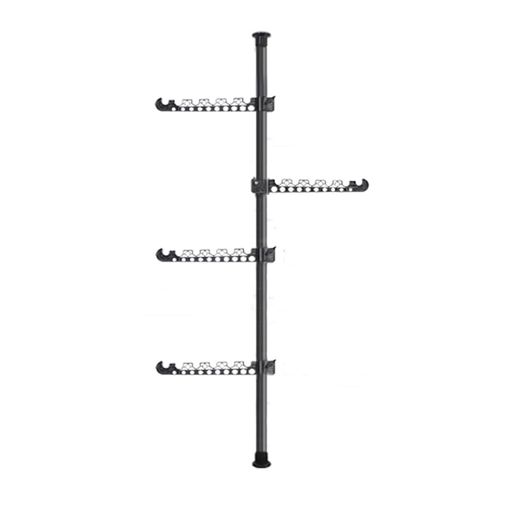 サイズ(約):W35xD70xH110~310cm 材質:炭素鋼パイプ樹脂部分:ABS樹脂、PP樹脂、PE樹脂、ナイロン樹脂、合成ゴムバネ:バネ鋼、メッキ仕上げ 重量(約):2.1kg 耐荷重(約):全体30kg、ハンガー1本当り約10kg...