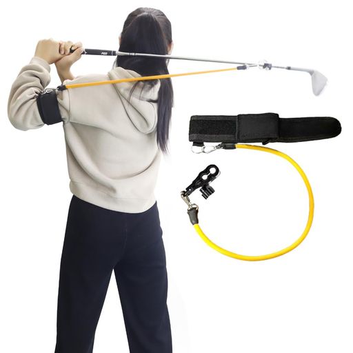 【素材】ゴム、ポリエステルなど 【セット内容】アームストラップx1ゴムチューブx1クラブ固定器x1収納袋x1 【柔軟性】ゴムチューブ部分はラテックス素材を使用。柔軟性と強度を併せ持ち、スロートレーニングにも対応できます。 【用途】体とクラブは一体になるため、スイング軌道を安定させます。 【持ち運び便利】収納袋付きで、袋に入れてバッグに付けて持ち運べます。
