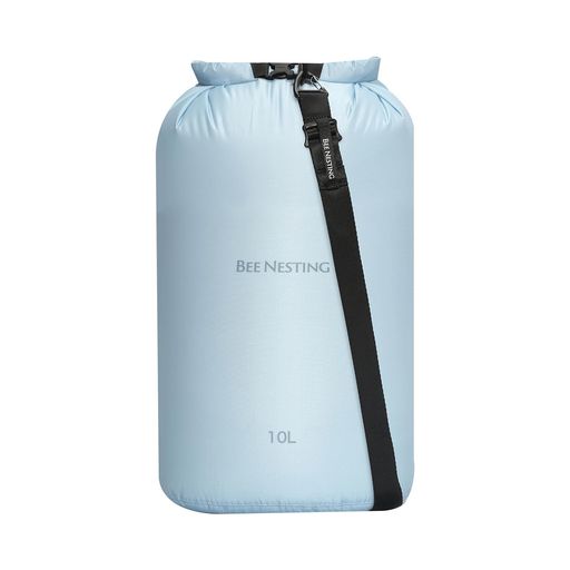 Bee Nestingドライバッグ 超軽量 防水バッグ 折りたたみ スタッフバッグ 完全防水 ウォータープルーフバッグ 防災 温泉 海水浴 釣り ビーチ 水泳 登山 旅行 便利グッズ (ブルー, 10L)