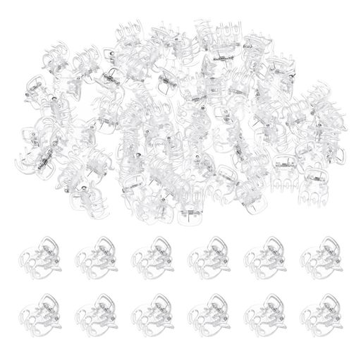 Rakuten - MMETERXITY100個入りオーキッドクリッププラスチック製ガーデンプラントクリップ6つ爪つきオーキッドクリップ茎/つる/茎を支えるためガーデンプラントサポートクリップ【透明】