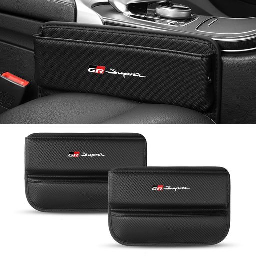 【GRスープラ専用】シートサイドポケットGRSupra専用ロゴ車用隙間収納ボックスGRスープラ80系DB系SZRZグレード対応車カーシート収納ケース隙間埋め落下防止小物収納充電穴付き便利グッズ…