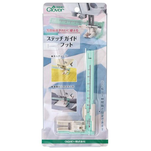 ミシンで縫う時、一定間隔のステッチや並行ステッチをかける時に便利 折り返したぬいしろの幅を見なくても、表側から縫うことができるのできれいに仕上がります。 先に縫ったステッチに合わせて縫えます。模様縫いを平行にかけたい時にも便利です。 縫い巾サイズ:縫い巾1~7.6cmまで1mm単位で調整可能 適合するミシンについて:ローシャンクの家庭用ミシンに適合。※ハイシャンク(工業用/職業用ミシン、一部の高機能家庭用ミシン)やスラント(斜め針)には、使用できません。