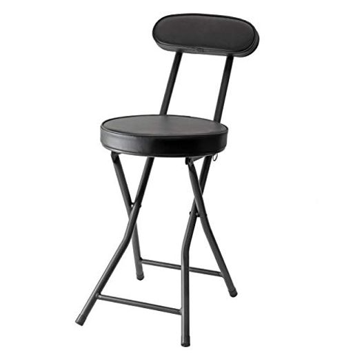 【オンライン限定】BLKP.パール金属折りたたみパイプチェア限定マットブラック高さ73cm背付コンパクト椅子BLKP黒N-7572