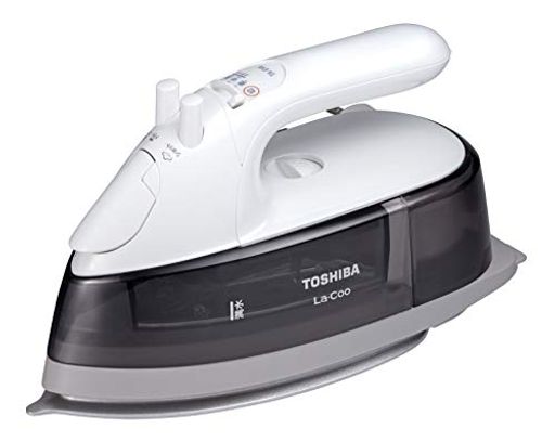 東芝(TOSHIBA)アイロンスチームコード付きコードリールTA-EV6-H温度調節3段階カセット式タンクシルバーセラミックコートかけたままグレー
