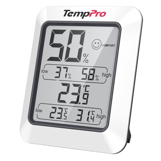 TempPro 温湿度計 温度計 湿度計 デジタル 高精度 室内用 見やすい 大画面 最高最...