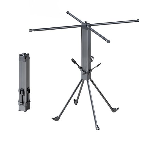 DAMY洗濯物干し室内物干し物干しスタンド部屋干しラック折りたたみ屋外コンパクト伸縮式省スペース布団干し(グレー普通)