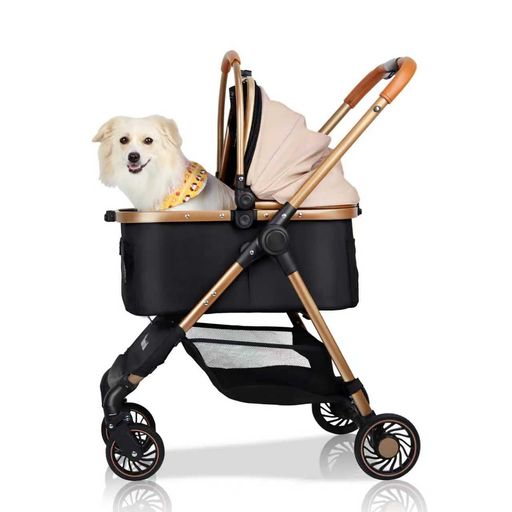 【4WAY多機能】この多機能ペットカートは、4通りの使い方で愛犬との毎日を徹底サポート。お散歩や街歩きには「ペットカート」として、日差しから守りながら快適に移動できます。動物病院や旅行先への移動時は「キャリケース」に変身。密室性が高く、公共交通機関でも安心です。自宅では「ペットハウス」として、落ち着ける小さな家になり、日中のお留守番や休憩にも最適。さらに「車載ケージ」としてご使用いただけ、お住まいの地域の交通法規に沿ったペットの安全な移動をサポートします。付け替え不要でシーンに合わせてさっと変身。一台あれば、あらゆる場面で愛犬の安全と快適を一本で完結できます。 【耐荷重25kg・内部スペースが広い】大きなワンちゃんも伸びやかにくつろげる広々サイズを実現。しかも天井部分はメッシュ窓が180°前後にフルオープン!面倒なジッパー操作は一切不要で、スムーズに開閉できるから、お散歩中でもすぐに愛犬の様子が確認でき、気軽に対面コミュニケーションが楽しめます。興味津々な子には前方見晴らしモードで外界の風景をたっぷり与え、リラックスさせたい時は对面モードでゆったり交流。