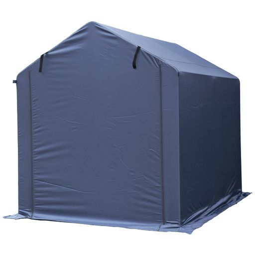 【こだわり】耐水圧2000mmの全面カバーで砂埃や雨から愛車を守る。錆に強い亜鉛メッキ鋼管を使用。 【工具不要の簡単組み立て】組み立てはプッシュピン式で工具不要。 【幅広い用途】自転車・バイクだけでなく、作業用品の保管庫としても使えて便利。 【本体サイズ】3台用:幅158cmx奥行220cmx高さ176cm 【材質】フレーム:スチール、シート:ポリエステル(PUコーティング)