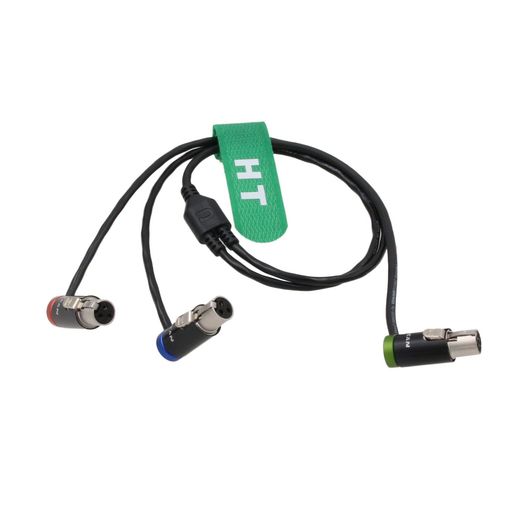HangTon Audio Yケーブル Zaxcom QRX200 Lectrosonics SRc5Pレシーバーからカメラミキサーレコーダー用 薄型TA5F - TA3F 20インチ
