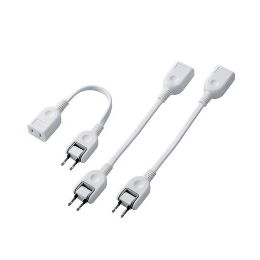乐天商城 - エレコム(ELECOM)電源タップ0.1mACアダプタ用電源延長コード1個口スイングプラグホワイト3本T-ADR1WHX3