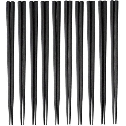 大黒工業 六角 箸 23cm 黒 10膳セット 業務用 リユース SPS 日本製