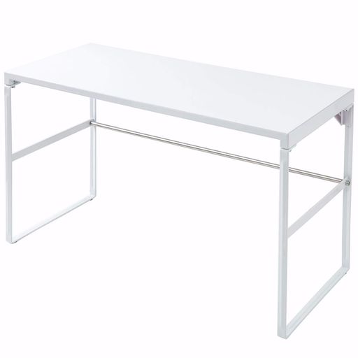 リヒトラブパソコン台モニター台机上台白幅59x奥行25x高さ33.5cmトール耐荷重15kgA7336-0