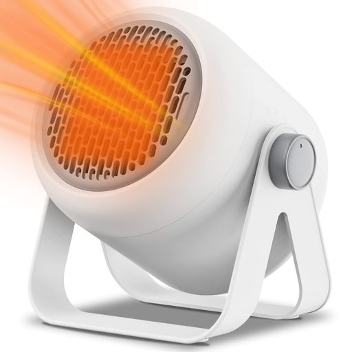 Kemolpoファンヒーター電気セラミックヒーター小型3秒速暖1000W3段階切替過熱保護省エネ足元ヒーター暖房器具脱衣所トイレ寝室オフィスS710ホワイト