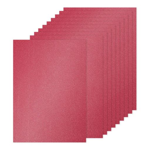 PATIKIL 20シート ダークレッドグリッターカードストックペーパー A4 250gsm 長方...
