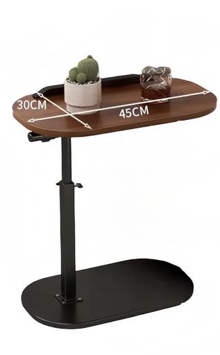 サイドテーブル昇降式テーブル360°回転高さ調節可能45〜80cmコの字型パソコンデスクPC用勉強机仕事/学..