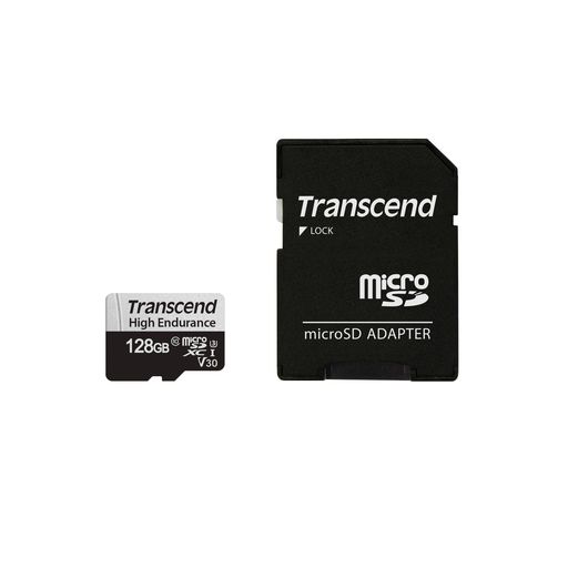 Transcend高耐久microSDカード128GBUHS-IU1Class10ドライブレコーダーセキュリティカメラ用SDカード変換アダプタ付TS128GUSD350V