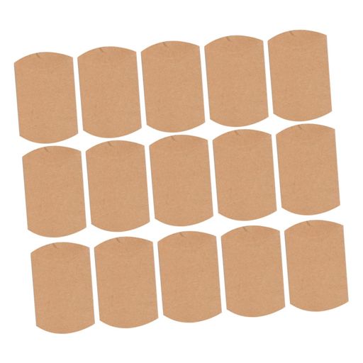 SEWACCクラフト紙キャンディーボックス100個セット麻ロープ付き3.5x2.6x1インチピロースタイルギフトコ..