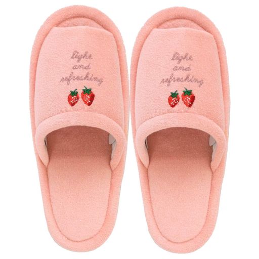 オカ(OKA)フライス洗えるスリッパピンク(足のサイズ約22~25cmまで)(チェック北欧)