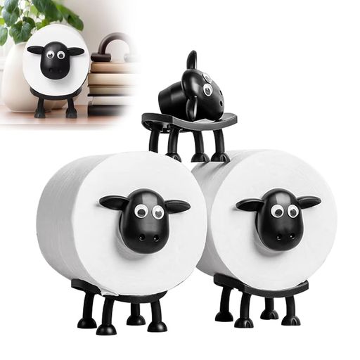 UrbanPulse羊トイレットペーパーホルダートイレットペーパーホルダーバスルームアクセサリーかわいい直..