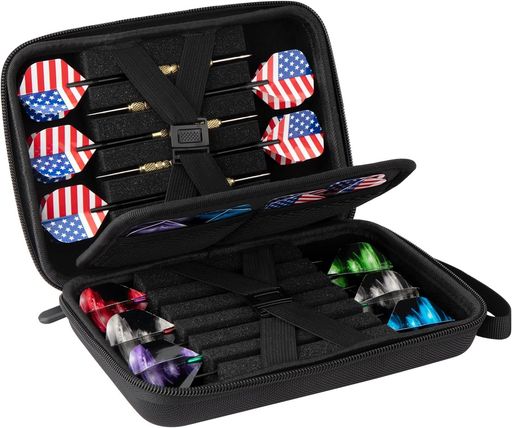 koundenekoダーツケース12本用EVA素材耐衝撃スチールチップ・ソフトチップ対応ダーツ収納キャリングス..